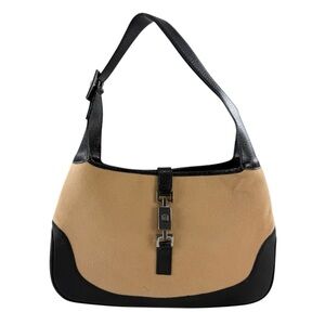 Gucci Piston Lock Felt Jackie Shoulder Bag